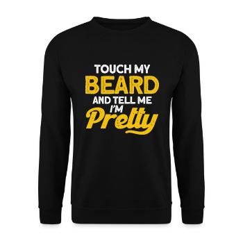 Beards Saying Funny Beard Gift Beard - Unisex Sweatshirt - black - Front - Alina (178cm) & Michal (187cm)