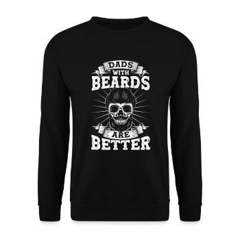 Beards Saying Funny Beard Gift Beard - Unisex Sweatshirt - black - Front - Alina (178cm) & Michal (187cm)
