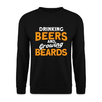Beards Saying Funny Beard Gift Beard - Unisex Sweatshirt - black - Front - Alina (178cm) & Michal (187cm)