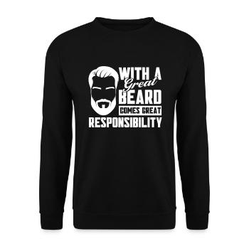 Beards Saying Funny Beard Gift Beard - Unisex Sweatshirt - black - Front - Alina (178cm) & Michal (187cm)