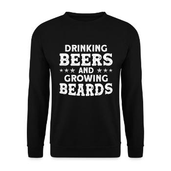 Beards Saying Funny Beard Gift Beard - Unisex Sweatshirt - black - Front - Alina (178cm) & Michal (187cm)