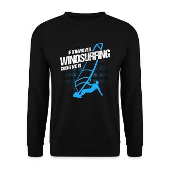 Windsurfen Surfboard Kite Geschenk Für Windsurfer - Unisex Pullover - Schwarz - Vorne - Alina (178cm) & Michal (187cm)
