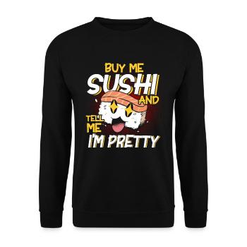 Sushi Cadeau Riz Doux Sushi - Sweat-shirt Unisexe - noir - Devant - Alina (178cm) & Michal (187cm)