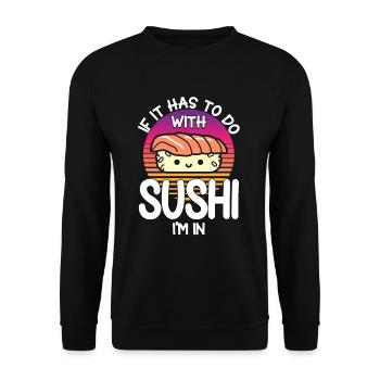 Sushi Cadeau Riz Doux Sushi - Sweat-shirt Unisexe - noir - Devant - Alina (178cm) & Michal (187cm)