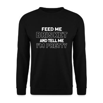 Bbq Grill Meat Lovers Grill Party Food Bbq - Unisex Sweatshirt - black - Front - Alina (178cm) & Michal (187cm)