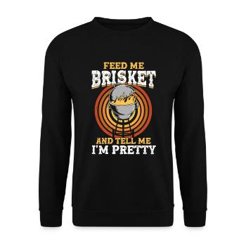 Bbq Grill Meat Lovers Grill Party Food Bbq - Unisex Sweatshirt - black - Front - Alina (178cm) & Michal (187cm)