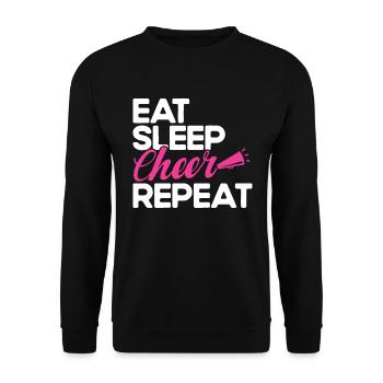 Cheerleading Cheerleader Cheering Team Cheer Coach - Unisex Sweatshirt - black - Front - Alina (178cm) & Michal (187cm)