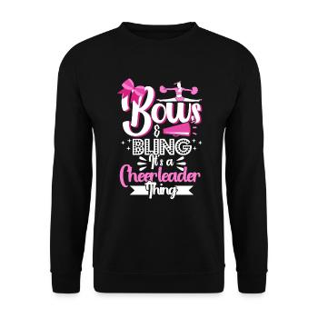 Cheerleading Cheerleader Cheering Team Cheer Coach - Unisex Sweatshirt - black - Front - Alina (178cm) & Michal (187cm)
