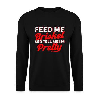 Bbq Grill Meat Lovers Grill Party Food Bbq - Unisex Sweatshirt - black - Front - Alina (178cm) & Michal (187cm)