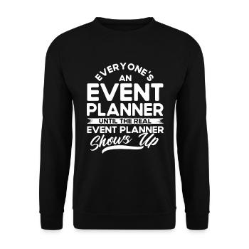 Event Planner Wedding Planner Event Manager - Unisex Sweatshirt - black - Front - Alina (178cm) & Michal (187cm)