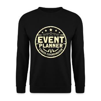 Event Planner Wedding Planner Event Manager - Unisex Sweatshirt - black - Front - Alina (178cm) & Michal (187cm)