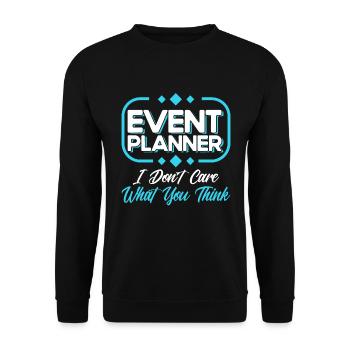 Planificateur d’événements Planificateur de mariage Gestionnaire d’événements - Sweat-shirt Unisexe - noir - Devant - Alina (178cm) & Michal (187cm)