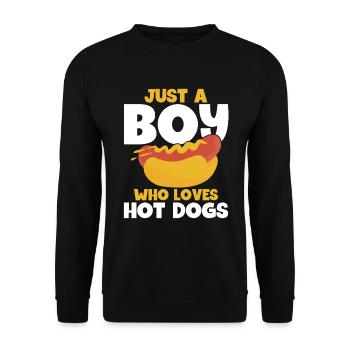 Hotdog Food Lover Hotdogs Contest Hotdog-verkäufer - Unisex Pullover - Schwarz - Vorne - Alina (178cm) & Michal (187cm)