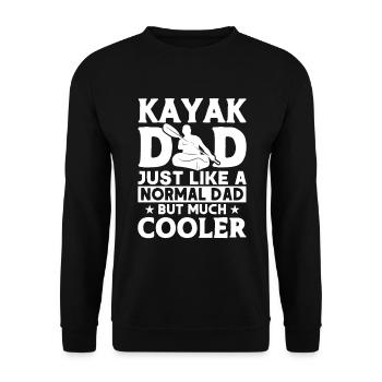 Kajak Kajakfahrer Kanu Outdoor Wasserkajak - Unisex Pullover - Schwarz - Vorne - Alina (178cm) & Michal (187cm)