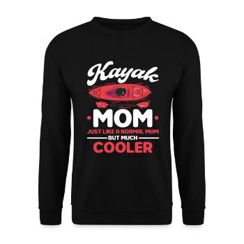 Kajak Kajakfahrer Kanu Outdoor Wasserkajak - Unisex Pullover - Schwarz - Vorne - Alina (178cm) & Michal (187cm)