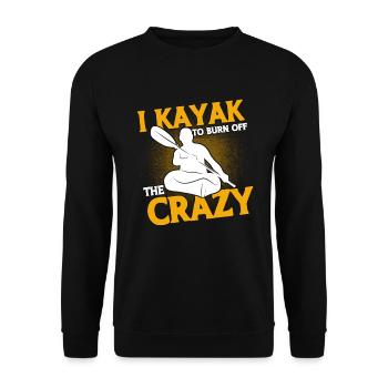 Kajak Kajakfahrer Kanu Outdoor Wasserkajak - Unisex Pullover - Schwarz - Vorne - Alina (178cm) & Michal (187cm)
