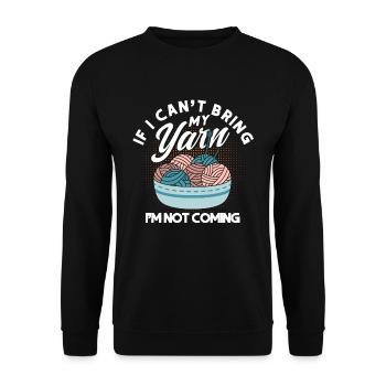 Tricot à l’aiguille de fil de fil de crochet froissé - Sweat-shirt Unisexe - noir - Devant - Alina (178cm) & Michal (187cm)