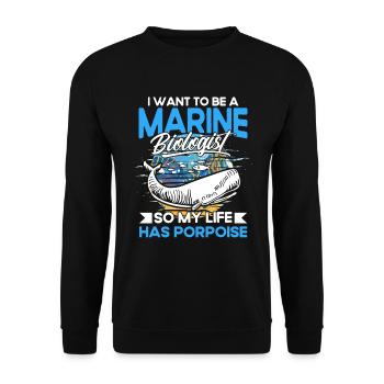 Meeresbiologe Ozean Geschenk Meeresbiologie - Unisex Pullover - Schwarz - Vorne - Alina (178cm) & Michal (187cm)