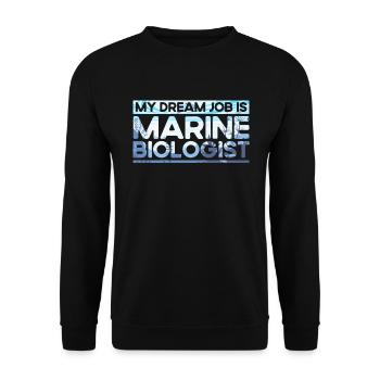 Marine Biologist Ocean Gift Marine Biology - Unisex Sweatshirt - black - Front - Alina (178cm) & Michal (187cm)
