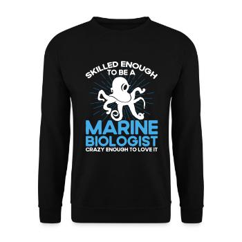 Marine Biologist Ocean Gift Marine Biology - Unisex Sweatshirt - black - Front - Alina (178cm) & Michal (187cm)