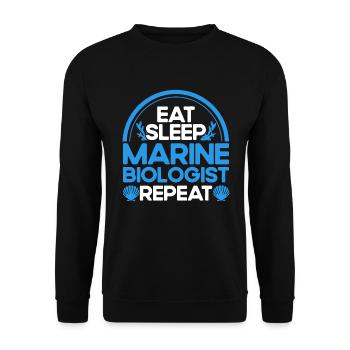 Marine Biologist Ocean Gift Marine Biology - Unisex Sweatshirt - black - Front - Alina (178cm) & Michal (187cm)
