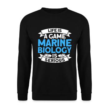 Meeresbiologe Ozean Geschenk Meeresbiologie - Unisex Pullover - Schwarz - Vorne - Alina (178cm) & Michal (187cm)