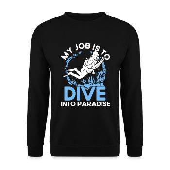 Meeresbiologe Ozean Geschenk Meeresbiologie - Unisex Pullover - Schwarz - Vorne - Alina (178cm) & Michal (187cm)