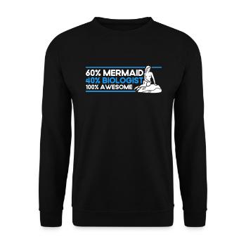 Marine Biologist Ocean Gift Marine Biology - Unisex Sweatshirt - black - Front - Alina (178cm) & Michal (187cm)