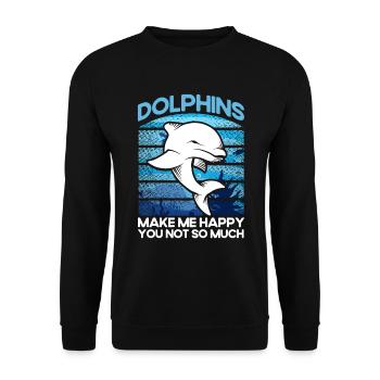 Meeresbiologe Ozean Geschenk Meeresbiologie - Unisex Pullover - Schwarz - Vorne - Alina (178cm) & Michal (187cm)