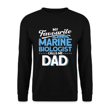 Meeresbiologe Ozean Geschenk Meeresbiologie - Unisex Pullover - Schwarz - Vorne - Alina (178cm) & Michal (187cm)