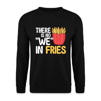 Pommes Frites Fast Food Pommes Frites - Unisex Pullover - Schwarz - Vorne - Alina (178cm) & Michal (187cm)