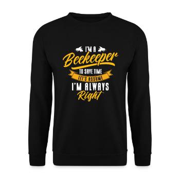 Apiculture Apiculteurs Abeilles Apiculteurs - Sweat-shirt Unisexe - noir - Devant - Alina (178cm) & Michal (187cm)