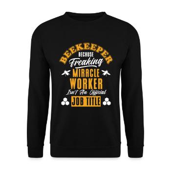 Apiculture Apiculteurs Abeilles Apiculteurs - Sweat-shirt Unisexe - noir - Devant - Alina (178cm) & Michal (187cm)