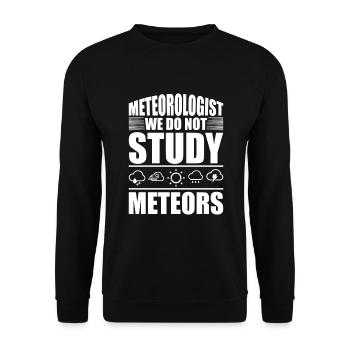 Meteorologist saying gift meteorology - Unisex Sweatshirt - black - Front - Alina (178cm) & Michal (187cm)
