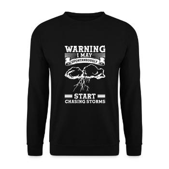 Meteorologist saying gift meteorology - Unisex Sweatshirt - black - Front - Alina (178cm) & Michal (187cm)