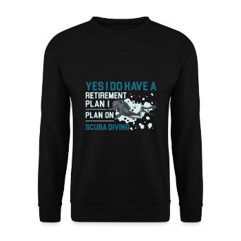 Sporttauchen Geschenk Unterwasser Sporttaucher - Unisex Pullover - Schwarz - Vorne - Alina (178cm) & Michal (187cm)