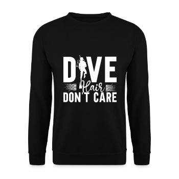 Sporttauchen Geschenk Unterwasser Sporttaucher - Unisex Pullover - Schwarz - Vorne - Alina (178cm) & Michal (187cm)