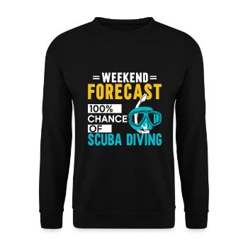 Scuba Diving Gift Underwater Scuba Diver - Unisex Sweatshirt - black - Front - Alina (178cm) & Michal (187cm)