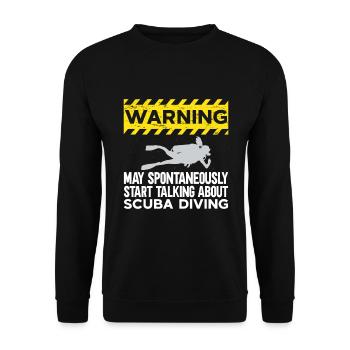 Scuba Diving Gift Underwater Scuba Diver - Unisex Sweatshirt - black - Front - Alina (178cm) & Michal (187cm)