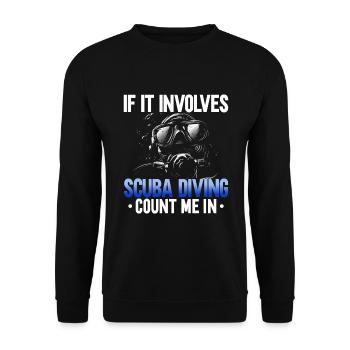 Sporttauchen Geschenk Unterwasser Sporttaucher - Unisex Pullover - Schwarz - Vorne - Alina (178cm) & Michal (187cm)