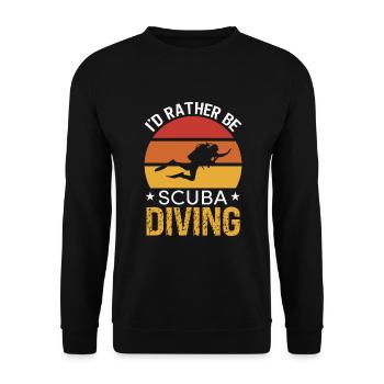 Sporttauchen Geschenk Unterwasser Sporttaucher - Unisex Pullover - Schwarz - Vorne - Alina (178cm) & Michal (187cm)