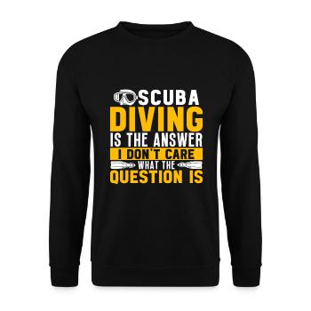 Sporttauchen Geschenk Unterwasser Sporttaucher - Unisex Pullover - Schwarz - Vorne - Alina (178cm) & Michal (187cm)