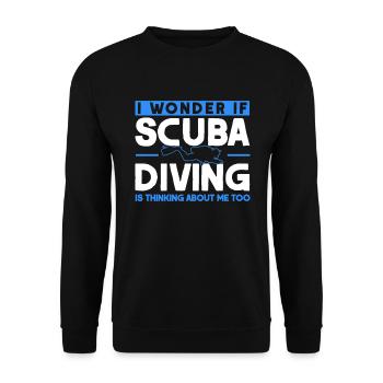 Sporttauchen Geschenk Unterwasser Sporttaucher - Unisex Pullover - Schwarz - Vorne - Alina (178cm) & Michal (187cm)