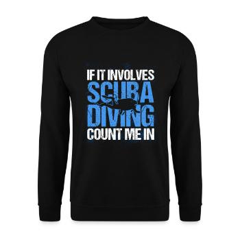 Sporttauchen Geschenk Unterwasser Sporttaucher - Unisex Pullover - Schwarz - Vorne - Alina (178cm) & Michal (187cm)