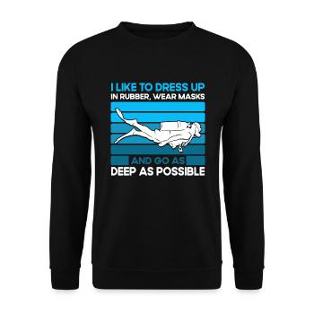 Sporttauchen Geschenk Unterwasser Sporttaucher - Unisex Pullover - Schwarz - Vorne - Alina (178cm) & Michal (187cm)