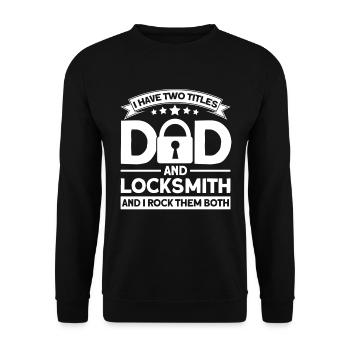 Locksmith Lock Picking Employee Locksmith - Unisex Sweatshirt - black - Front - Alina (178cm) & Michal (187cm)