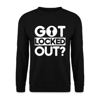 Locksmith Lock Picking Employee Locksmith - Unisex Sweatshirt - black - Front - Alina (178cm) & Michal (187cm)
