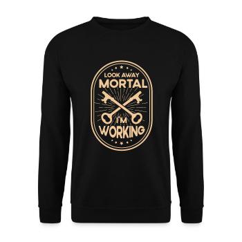 Locksmith Lock Picking Employee Locksmith - Unisex Sweatshirt - black - Front - Alina (178cm) & Michal (187cm)