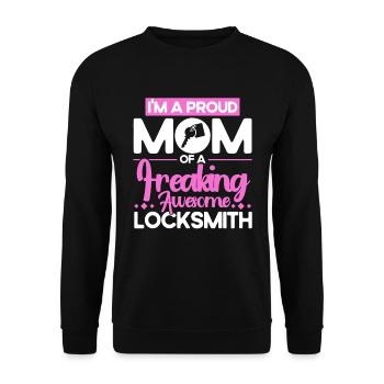 Locksmith Lock Picking Employee Locksmith - Unisex Sweatshirt - black - Front - Alina (178cm) & Michal (187cm)