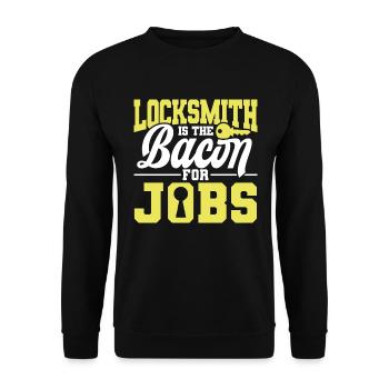 Locksmith Lock Picking Employee Locksmith - Unisex Sweatshirt - black - Front - Alina (178cm) & Michal (187cm)